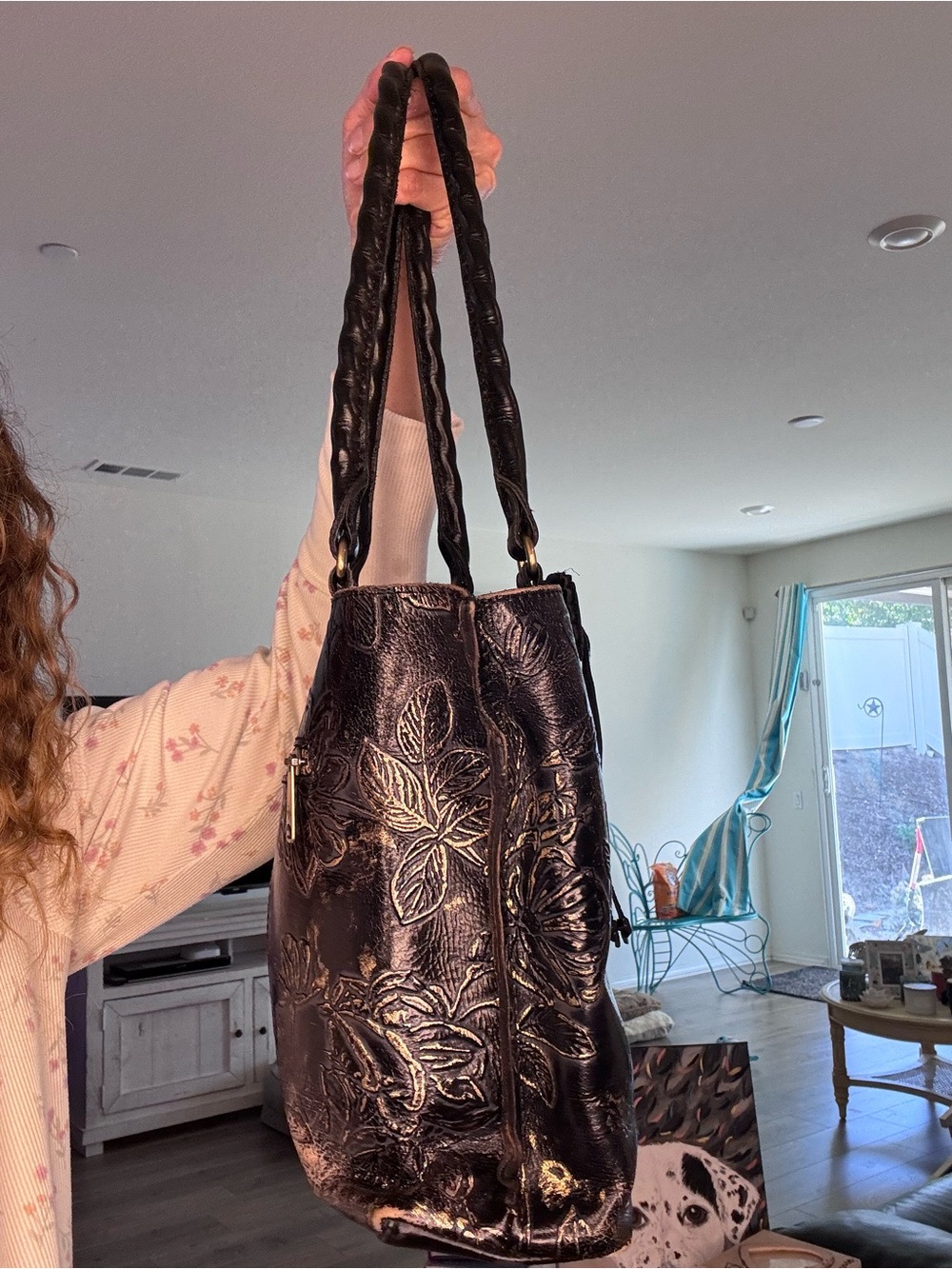 Patricia Nash Alexia metallic floral Tote Bag - Picture 10 of 17